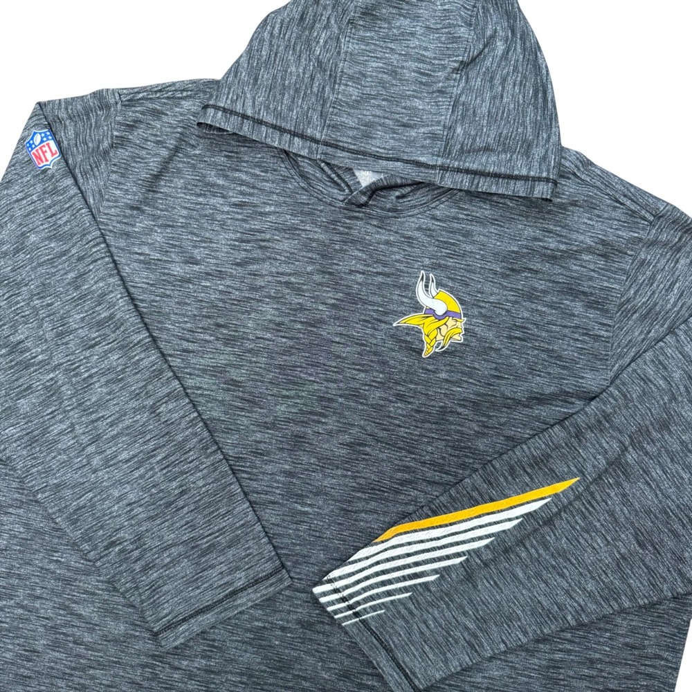 Nike Minnesota Vikings NFL Pullover Hoodie Mens 3XL Grey Dri-FIT Lightweight Tee